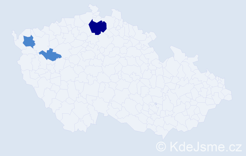 Příjmení: 'Meinlschmidt', počet výskytů 5 v celé ČR