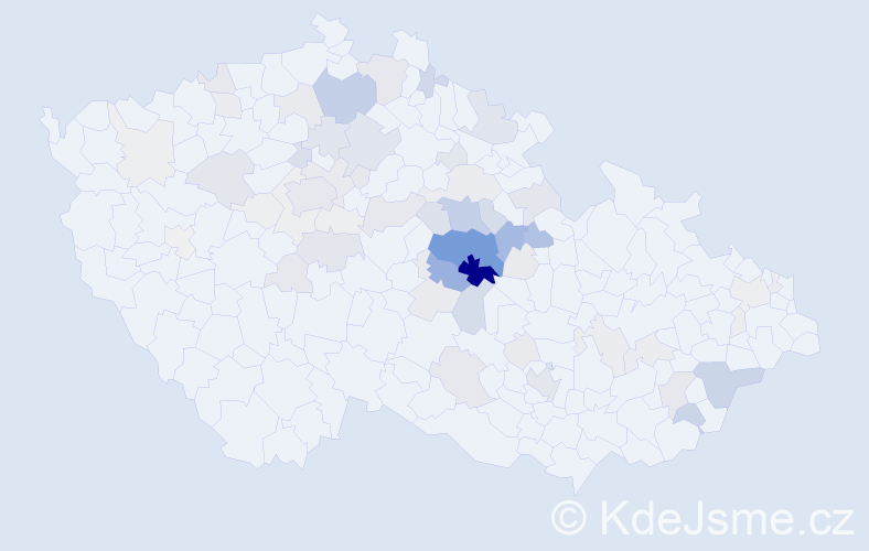 Příjmení: 'Dalecká', počet výskytů 285 v celé ČR