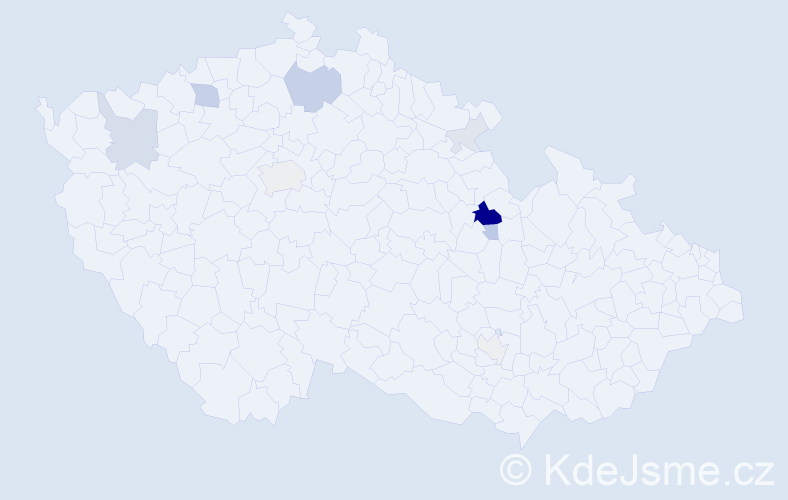 Příjmení: 'Lukesle', počet výskytů 26 v celé ČR