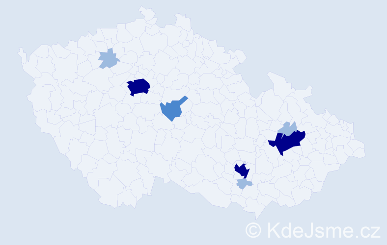 Příjmení: 'Cvešprová', počet výskytů 17 v celé ČR