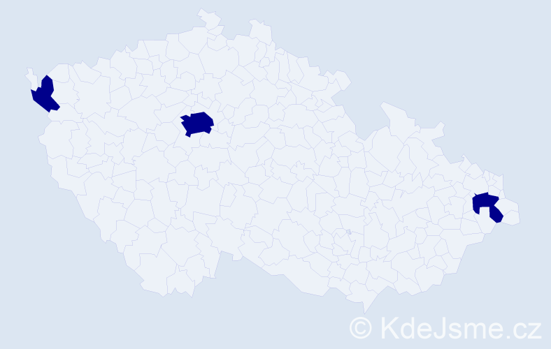 Příjmení: 'Toteva', počet výskytů 3 v celé ČR