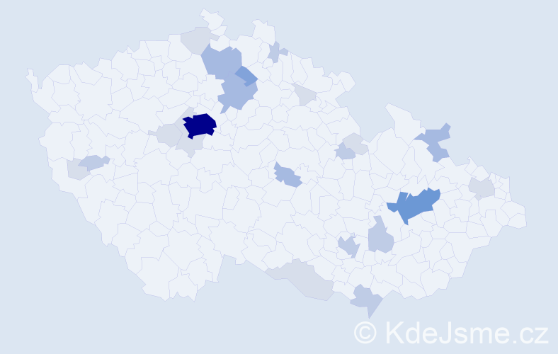 Příjmení: 'Ander', počet výskytů 64 v celé ČR