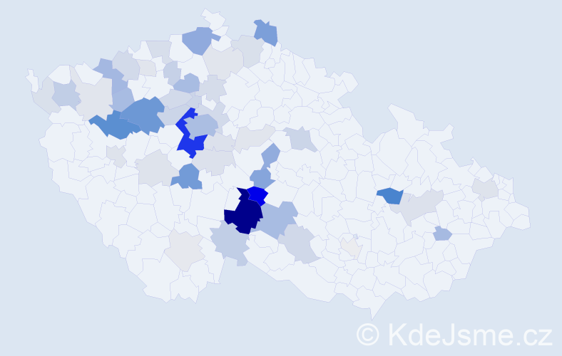 Příjmení: 'Vaňha', počet výskytů 178 v celé ČR