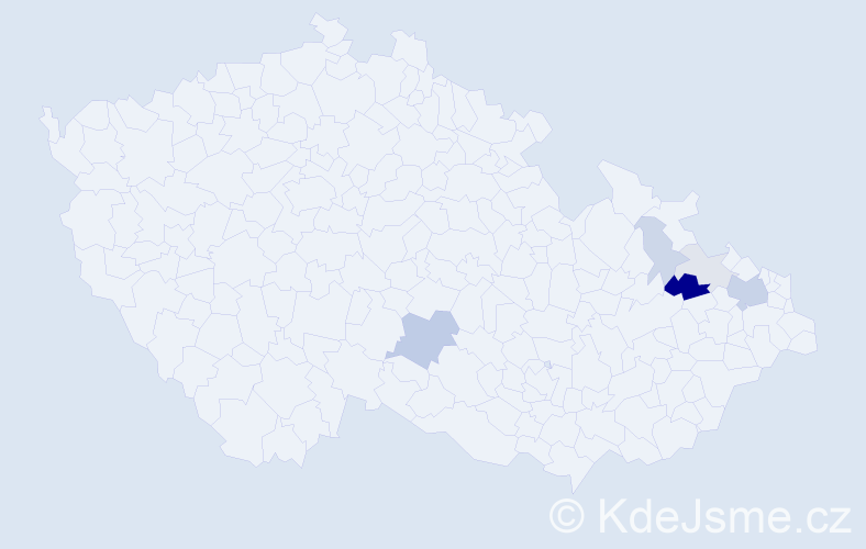 Příjmení: 'Wroblowská', počet výskytů 16 v celé ČR