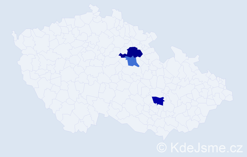 Příjmení: 'Ličbinská', počet výskytů 4 v celé ČR