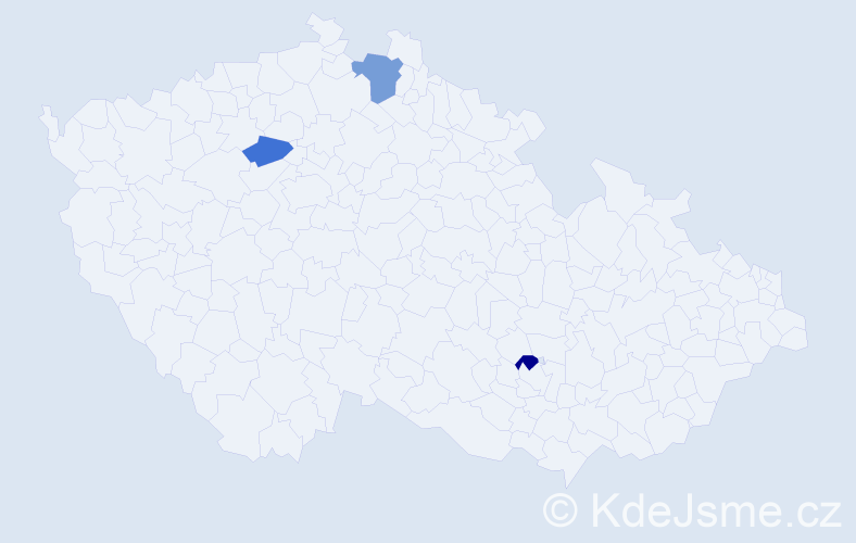 Příjmení: 'Kulibaba', počet výskytů 7 v celé ČR
