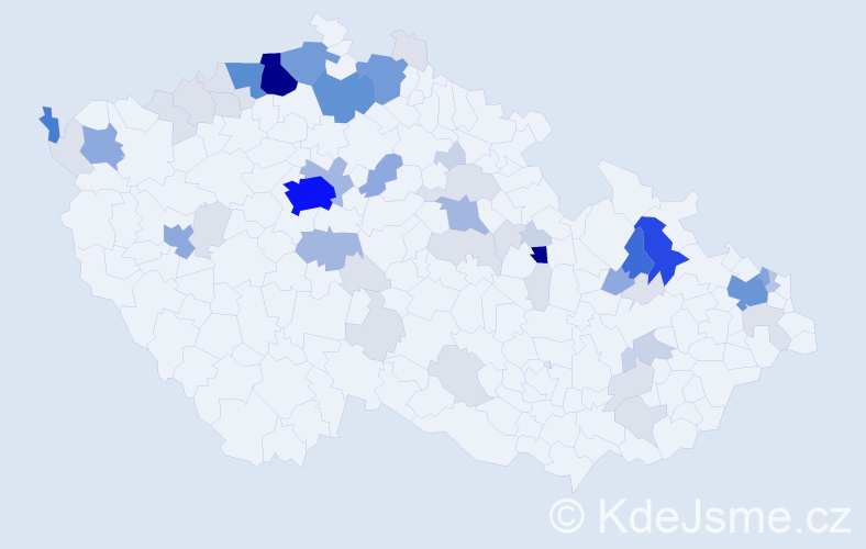 Příjmení: 'Turták', počet výskytů 224 v celé ČR