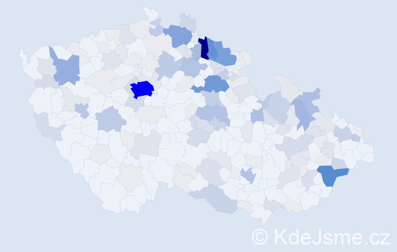 Příjmení: 'Holubec', počet výskytů 682 v celé ČR