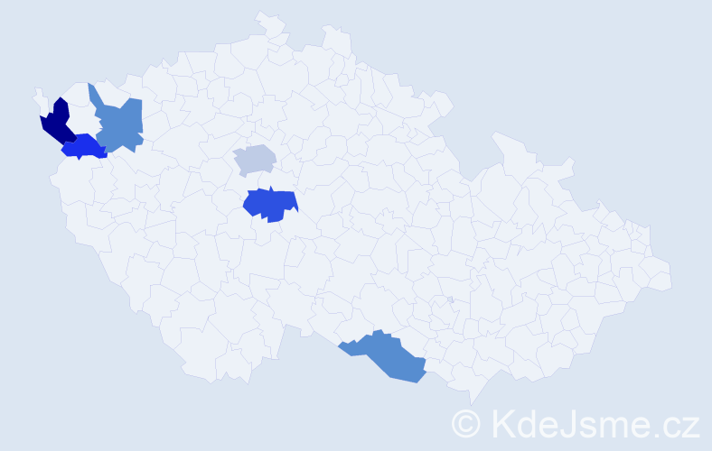 Příjmení: 'Vatechová', počet výskytů 14 v celé ČR