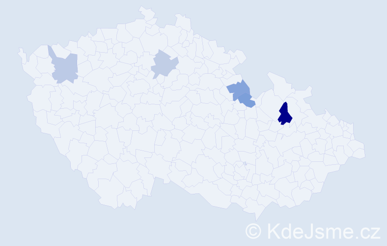 Příjmení: 'Melnická', počet výskytů 6 v celé ČR