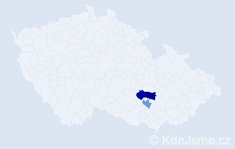 Příjmení: 'Dygas', počet výskytů 6 v celé ČR