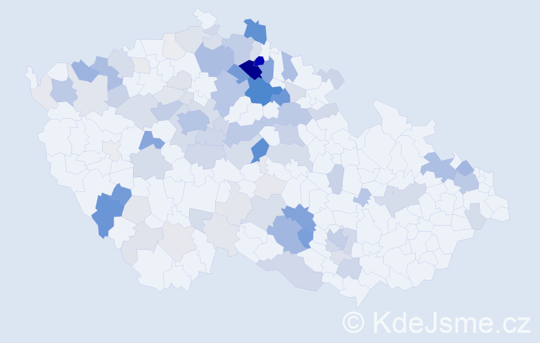 Příjmení: 'Bernatová', počet výskytů 375 v celé ČR