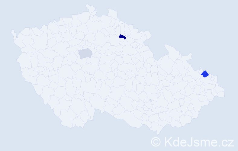 Příjmení: 'Kramarz', počet výskytů 6 v celé ČR