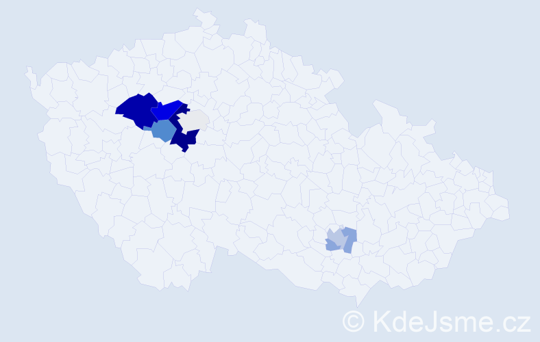 Příjmení: 'Peslová', počet výskytů 23 v celé ČR
