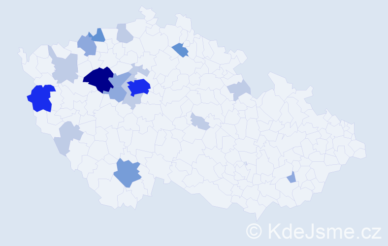Příjmení: 'Podolka', počet výskytů 51 v celé ČR
