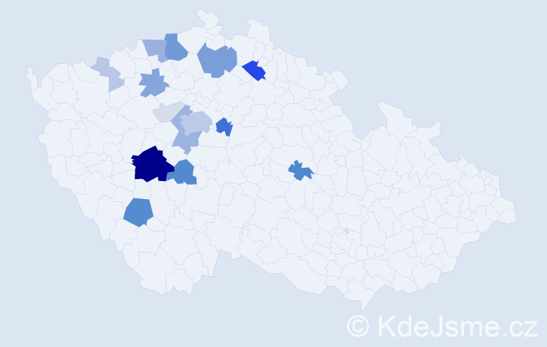 Příjmení: 'Kolinger', počet výskytů 61 v celé ČR