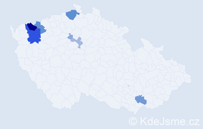 Příjmení: 'Guregová', počet výskytů 27 v celé ČR