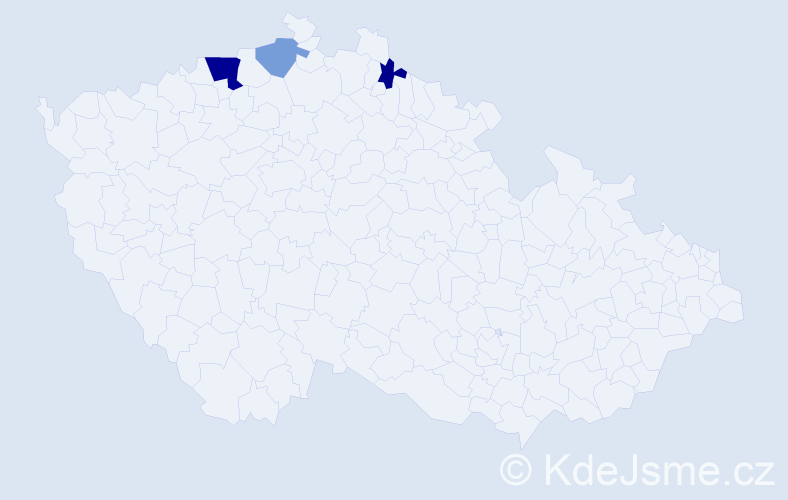 Příjmení: 'Dzurojurková', počet výskytů 6 v celé ČR