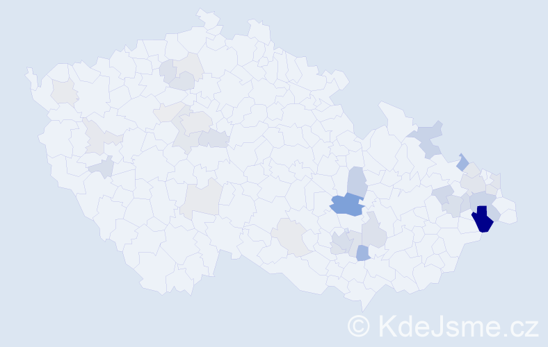 Příjmení: 'Kraut', počet výskytů 103 v celé ČR