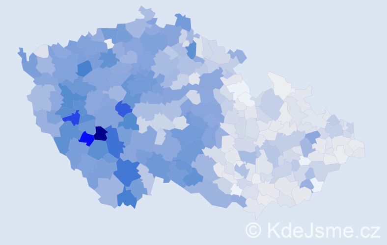 Příjmení: 'Bláhová', počet výskytů 5788 v celé ČR