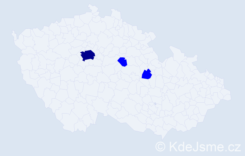 Příjmení: 'Borsci', počet výskytů 4 v celé ČR