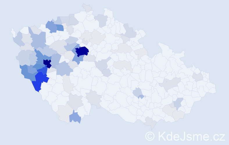 Příjmení: 'Baxa', počet výskytů 412 v celé ČR