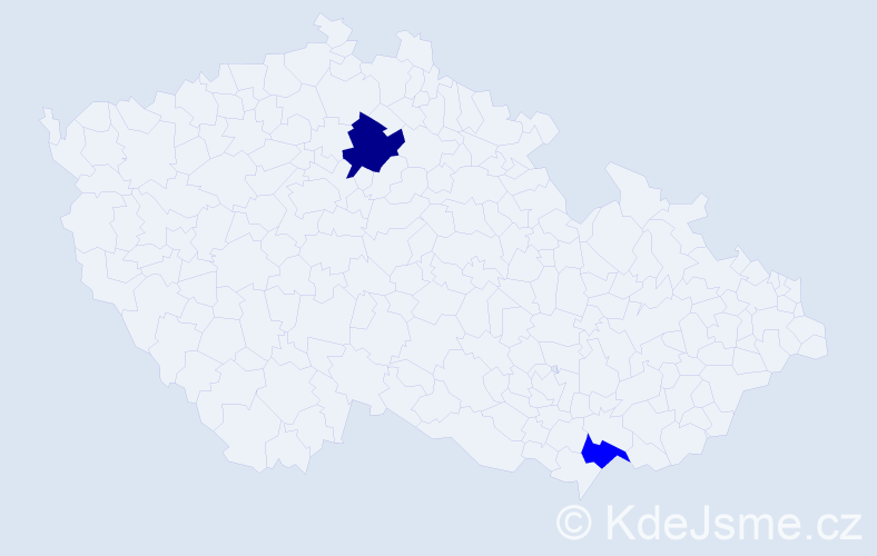 Příjmení: 'Penzkoferová', počet výskytů 5 v celé ČR