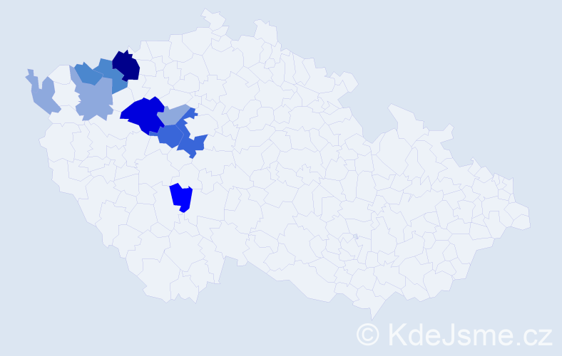 Příjmení: 'Kreisslová', počet výskytů 36 v celé ČR