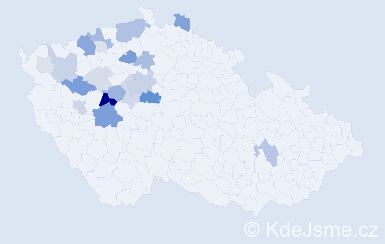 Příjmení: 'Kubricht', počet výskytů 81 v celé ČR