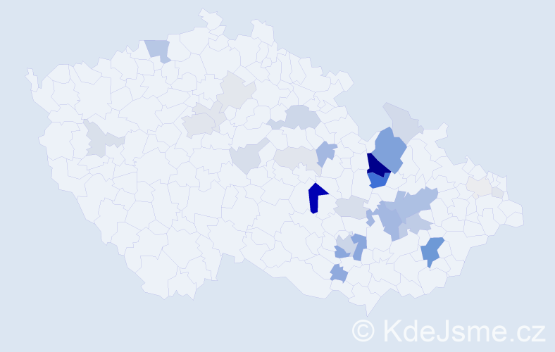 Příjmení: 'Kutal', počet výskytů 96 v celé ČR