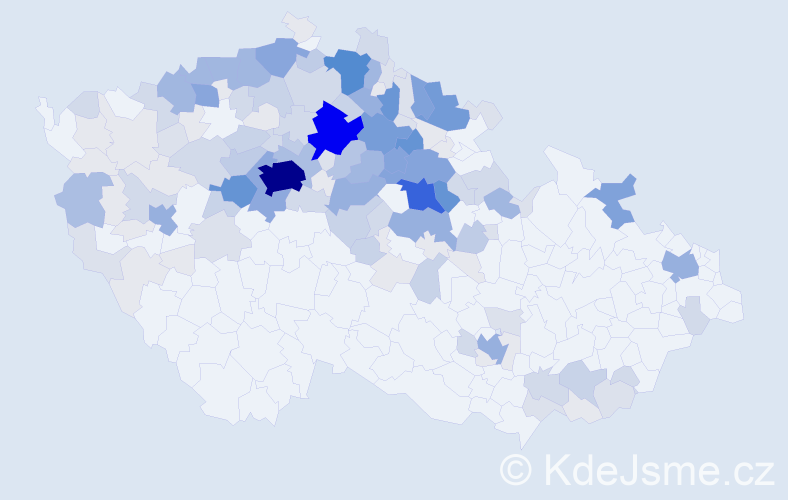 Příjmení: 'Bartoníček', počet výskytů 611 v celé ČR