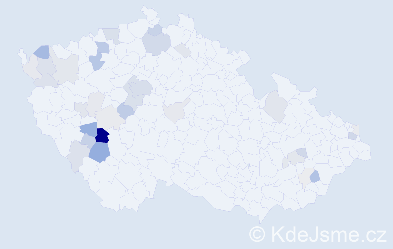Příjmení: 'Kalbáčová', počet výskytů 116 v celé ČR