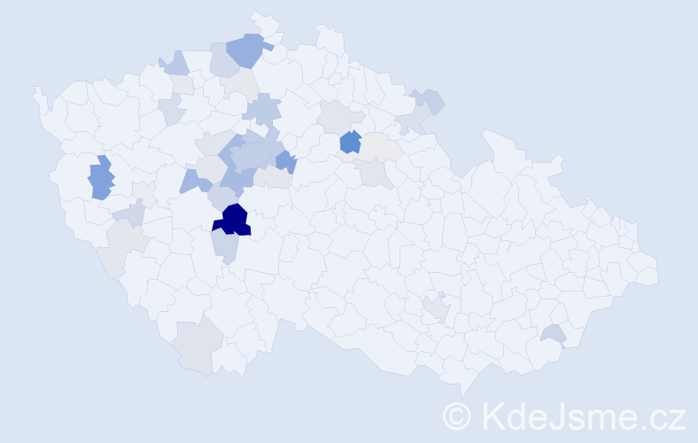 Příjmení: 'Bejšovec', počet výskytů 132 v celé ČR