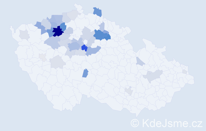 Příjmení: 'Vohánková', počet výskytů 123 v celé ČR