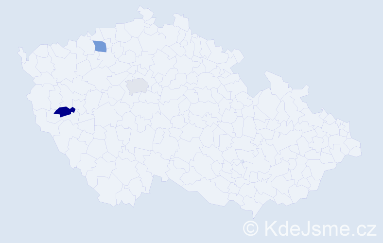 Příjmení: 'Majláthová', počet výskytů 3 v celé ČR