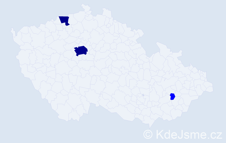 Příjmení: 'Guzáková', počet výskytů 5 v celé ČR
