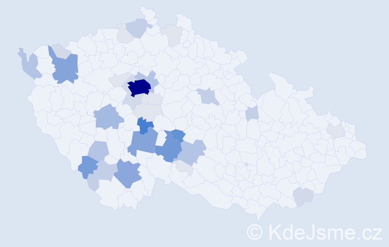 Příjmení: 'Pohan', počet výskytů 157 v celé ČR