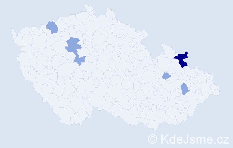 Příjmení: 'Talapková', počet výskytů 13 v celé ČR