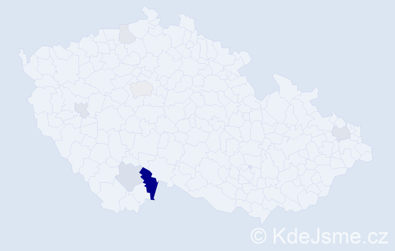 Příjmení: 'Kaiseršatová', počet výskytů 21 v celé ČR