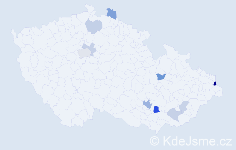 Příjmení: 'Schieblová', počet výskytů 21 v celé ČR