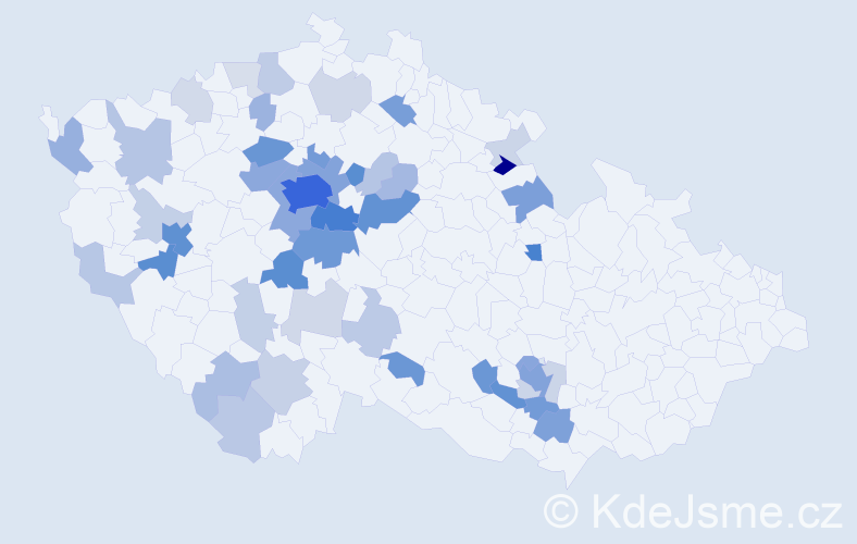 Příjmení: 'Chrastilová', počet výskytů 184 v celé ČR