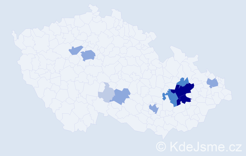 Příjmení: 'Oščádalová', počet výskytů 41 v celé ČR