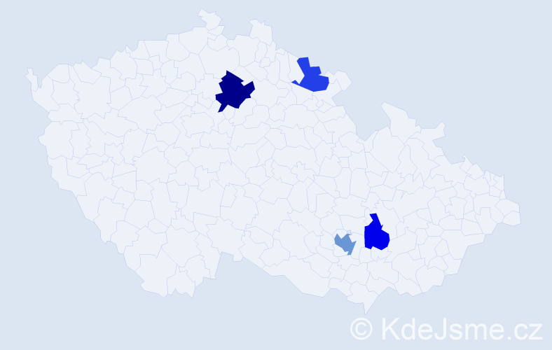 Příjmení: 'Kulesza', počet výskytů 6 v celé ČR