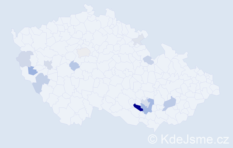 Příjmení: 'Talafant', počet výskytů 37 v celé ČR
