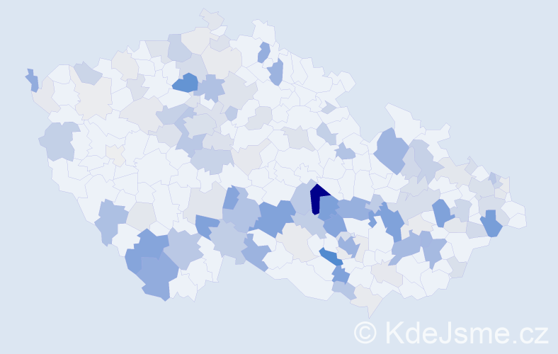 Příjmení: 'Roháček', počet výskytů 408 v celé ČR
