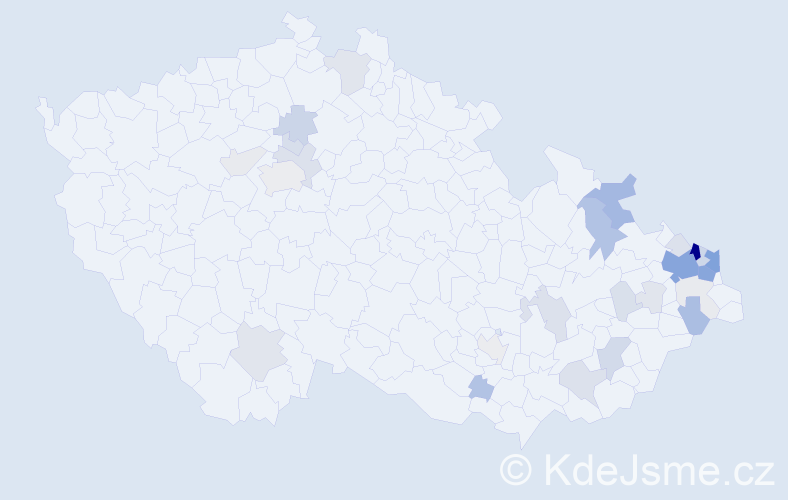 Příjmení: 'Oršulík', počet výskytů 109 v celé ČR