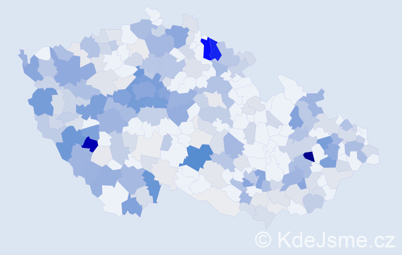 Příjmení: 'Klimentová', počet výskytů 936 v celé ČR