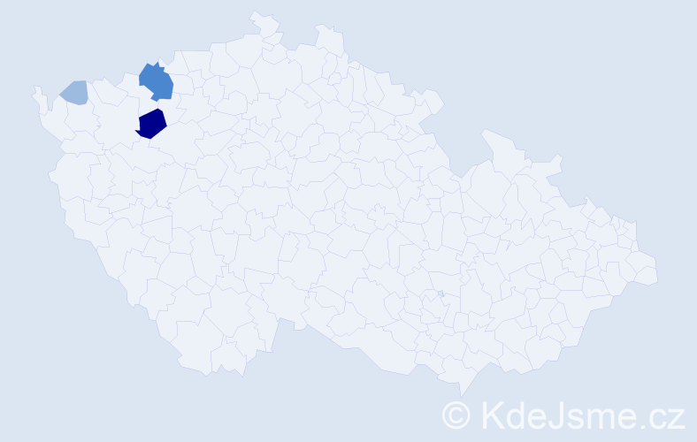 Příjmení: 'Meniec', počet výskytů 7 v celé ČR