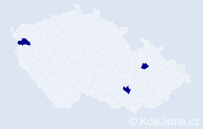 Příjmení: 'Trstenská', počet výskytů 3 v celé ČR