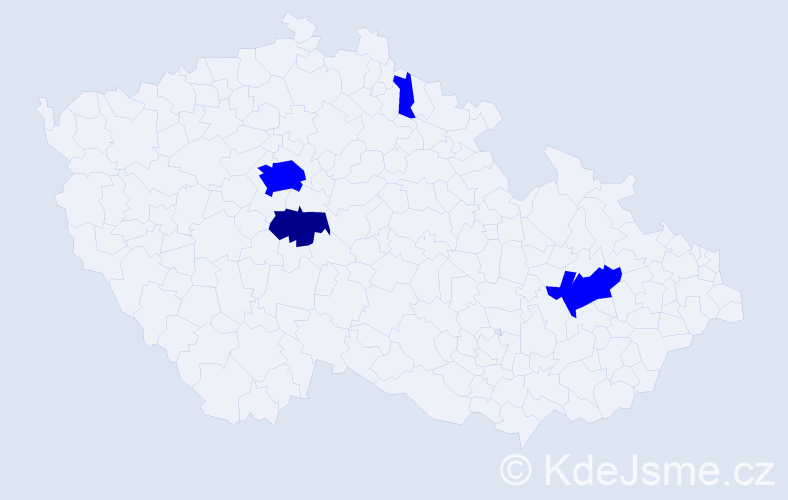 Příjmení: 'Arpa', počet výskytů 5 v celé ČR